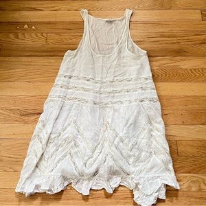 Free People Intimately Ivory Bell and Lace Trapeze Camisole Tank Top XS